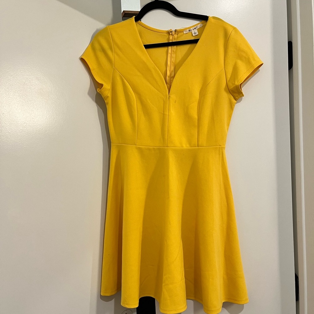 Yellow Cap Sleeve Dress